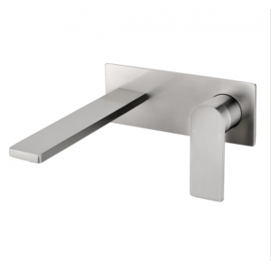 Ruki Brushed Nickel Lead Free Wall Mixer With Spout